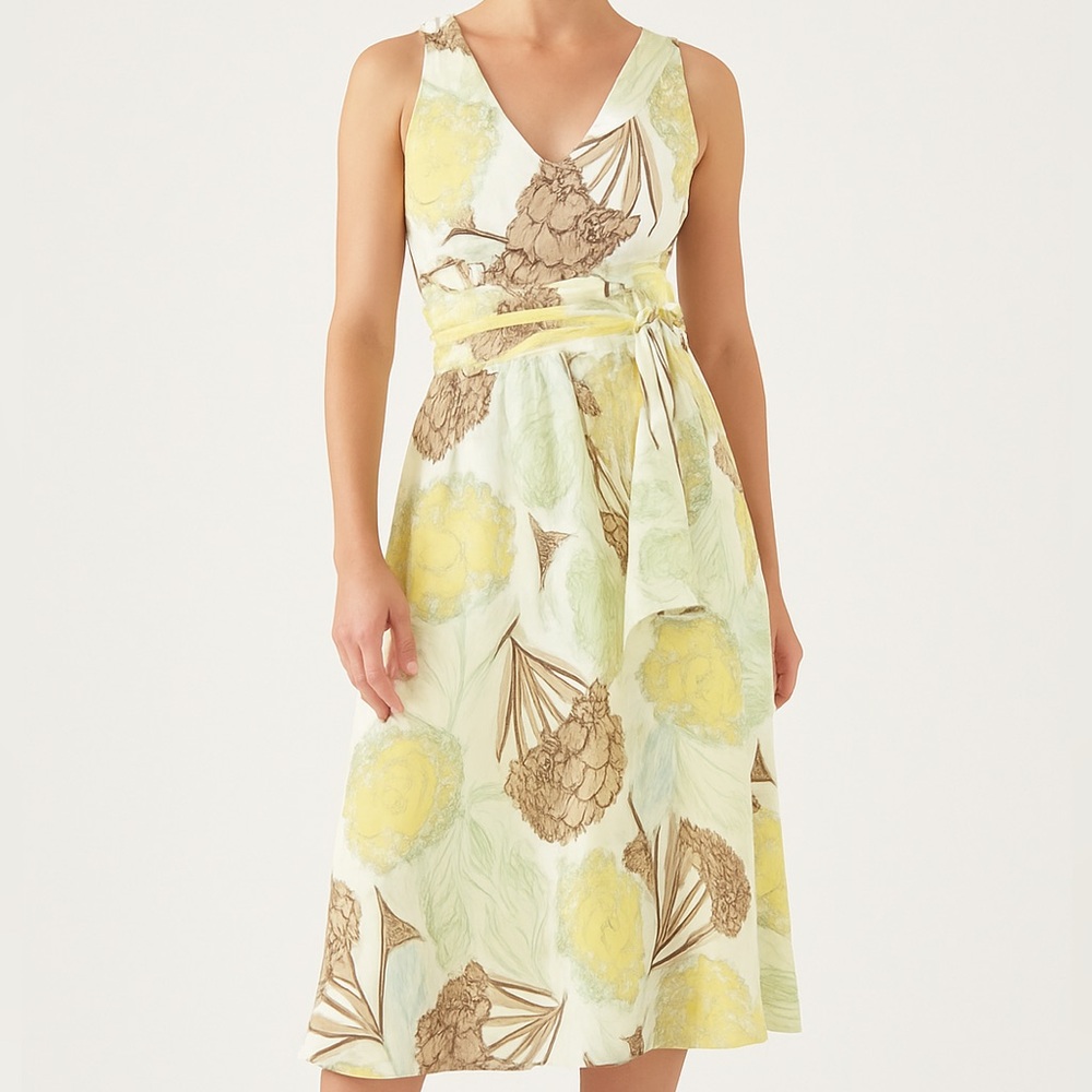 Sherri Martin flutter crepe floral dress 14